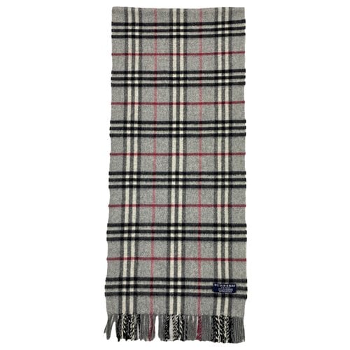 Pre-owned Burberry Cashmere Scarf & Pocket Square In Grey
