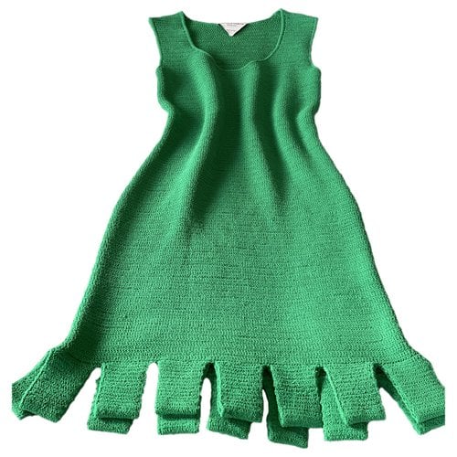 Pre-owned Bottega Veneta Mini Dress In Green