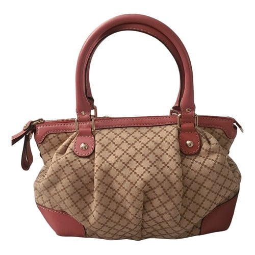 Pre-owned Gucci Scarlett Cloth Crossbody Bag In Brown