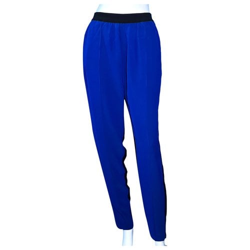 Pre-owned Celine Silk Chino Pants In Blue