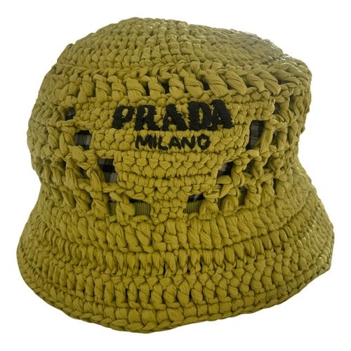 Pre-owned Prada Hat In Green