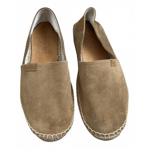 Pre-owned Massimo Dutti Leather Espadrilles In Brown
