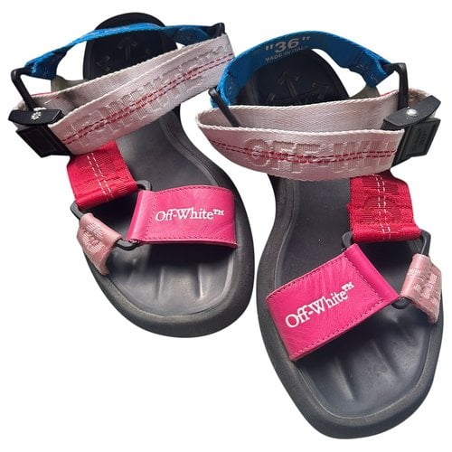 Pre-owned Off-white Leather Sandal In Multicolour