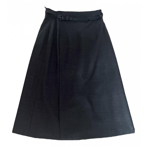 Pre-owned Max Mara Wool Mid-length Skirt In Brown