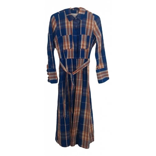 Pre-owned Second Female Mid-length Dress In Blue