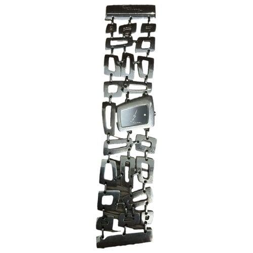 Pre-owned Roberto Cavalli Watch In Silver