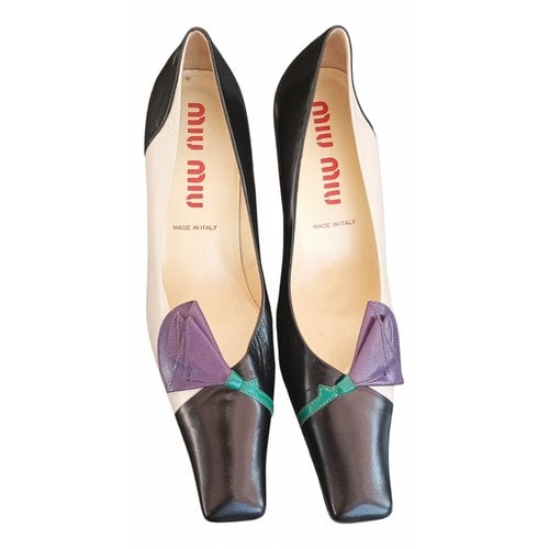 Pre-owned Miu Miu Leather Heels In Multicolour