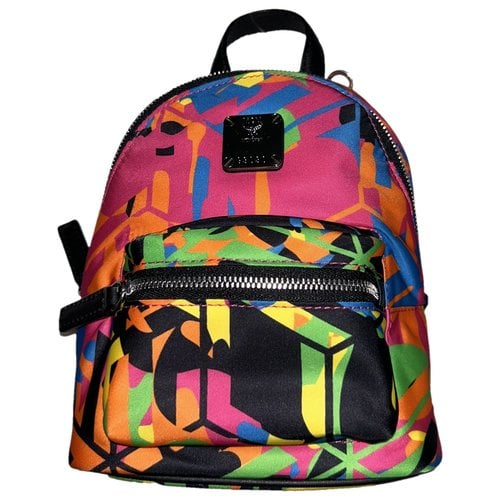Pre-owned Mcm Stark Cloth Backpack In Multicolour