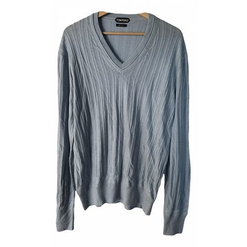 Pre-owned Tom Ford Cashmere Pull In Blue