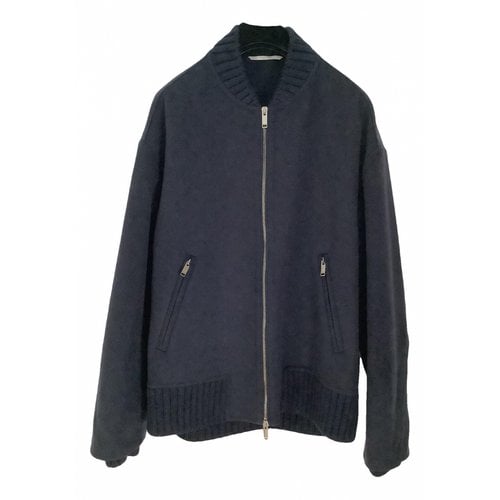 Pre-owned Valentino Wool Peacoat In Blue