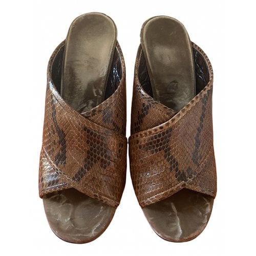 Pre-owned Givenchy Leather Sandals In Brown