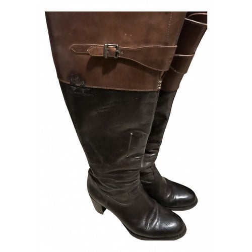 Pre-owned La Martina Leather Riding Boots In Brown