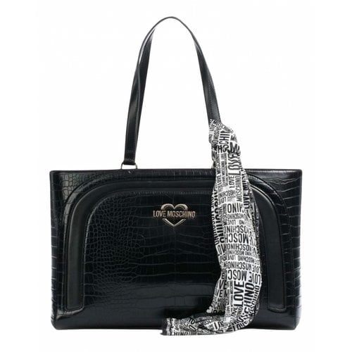 Pre-owned Moschino Love Handbag In Black
