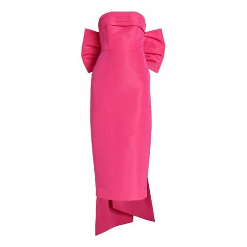 Pre-owned Alexia Maria Silk Mid-length Dress In Pink