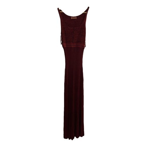 Pre-owned Missoni Maxi Dress In Burgundy