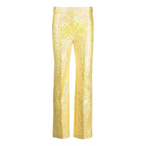 Pre-owned Saks Potts Straight Pants In Yellow