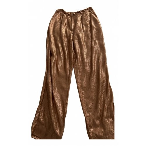 Pre-owned Forte Forte Trousers In Metallic
