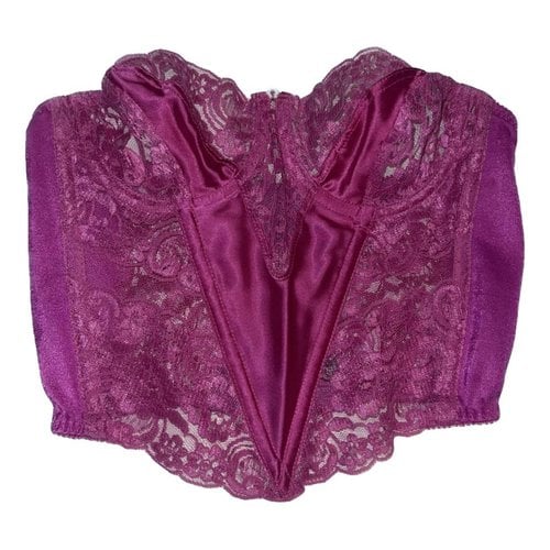 Pre-owned Dior Silk Corset In Pink