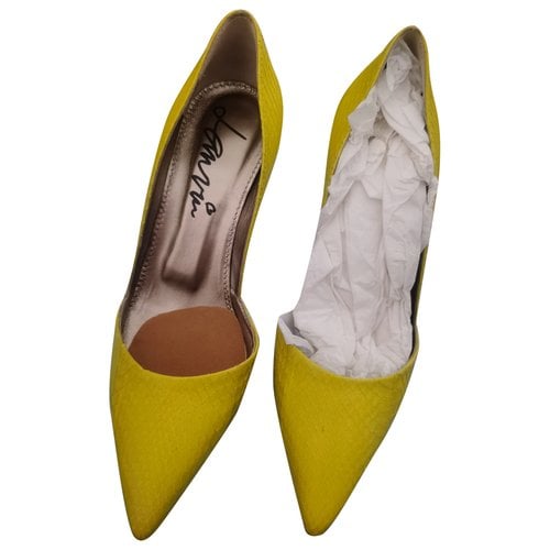 Pre-owned Lanvin Leather Heels In Yellow
