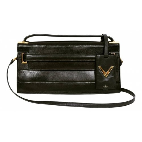Pre-owned Valentino Garavani My Rockstud Leather Handbag In Black