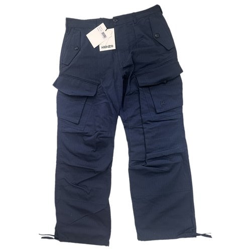 Pre-owned Kenzo Trousers In Navy