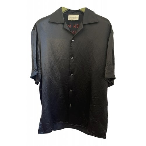 Pre-owned Gucci Wool Shirt In Black