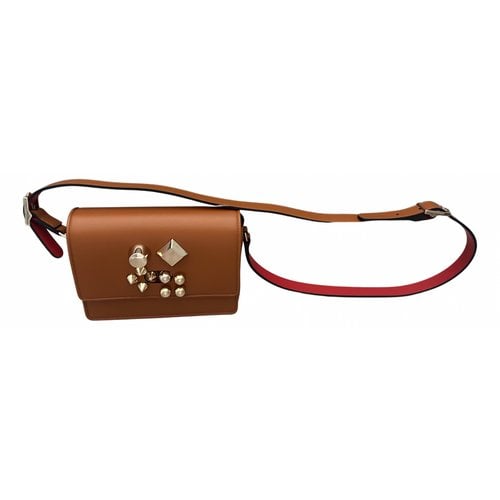 Pre-owned Christian Louboutin Leather Handbag In Brown