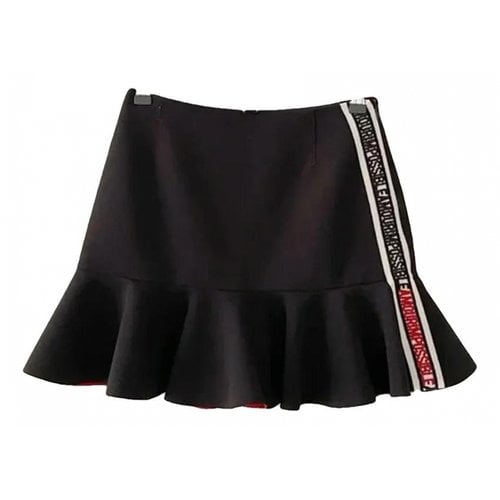 Pre-owned Pinko Mini Skirt In Black