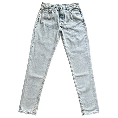 Pre-owned Ganni Slim Jeans In Blue