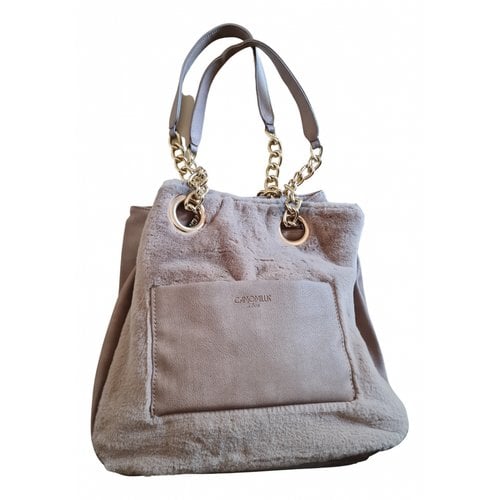 Pre-owned Camomilla Leather Handbag In Beige