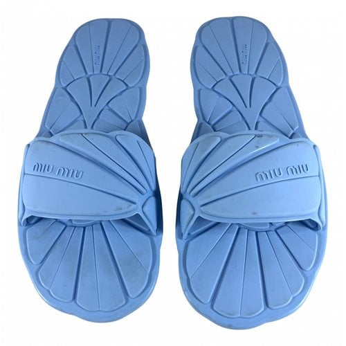 Pre-owned Miu Miu Sandal In Blue