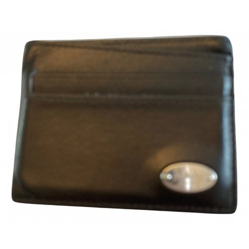 Pre-owned Mulberry Leather Card Wallet In Black