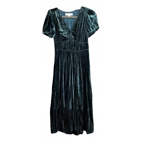 Pre-owned Michael Kors Velvet Mid-length Dress In Blue