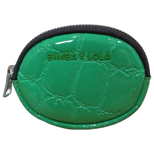 Pre-owned Bimba Y Lola Vegan Leather Purse In Green