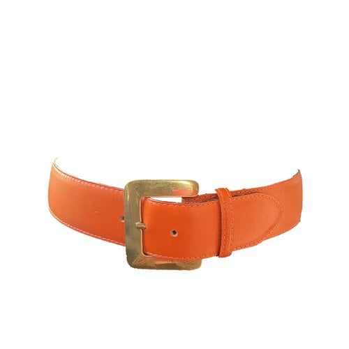 Pre-owned Kenzo Leather Belt In Orange