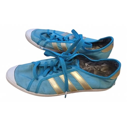 Pre-owned Adidas Originals Cloth Trainers In Turquoise