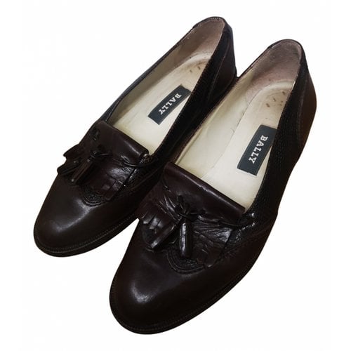 Pre-owned Bally Leather Mules & Clogs In Brown