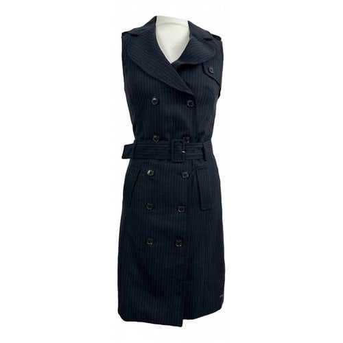 Pre-owned Tommy Hilfiger Wool Mid-length Dress In Grey