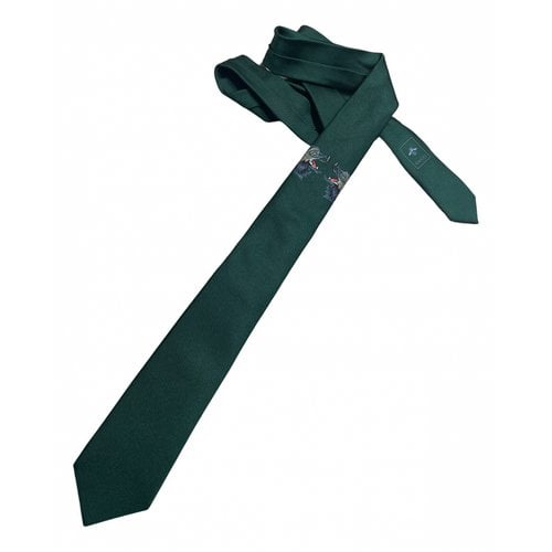 Pre-owned Gucci Tie In Green