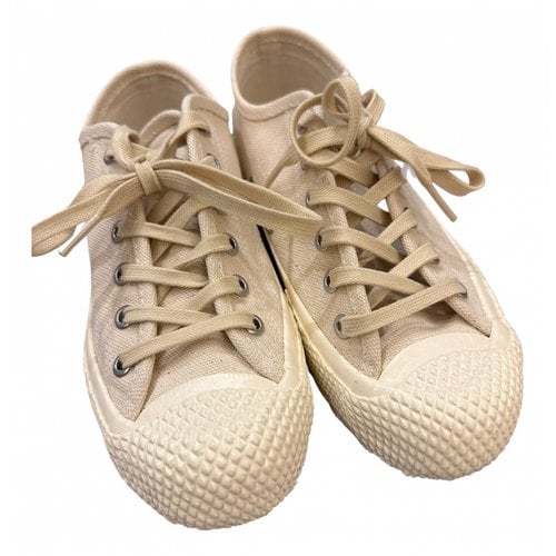 Pre-owned Superga Cloth Lace Ups In Beige