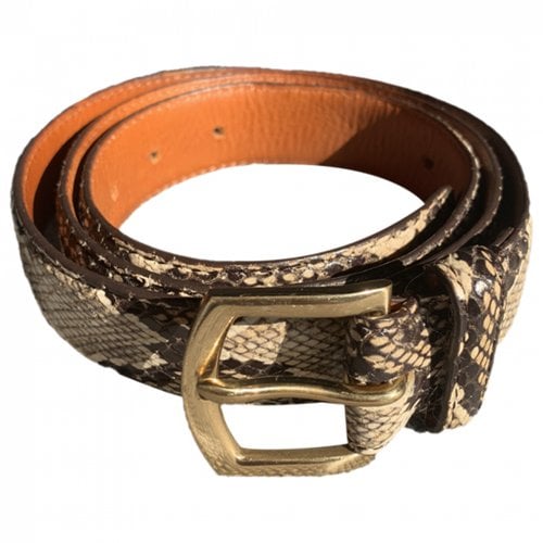 Pre-owned Supreme Leather Belt In Brown