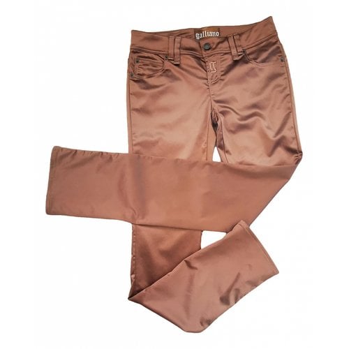 Pre-owned Galliano Straight Pants In Metallic