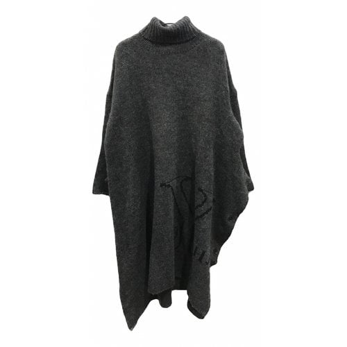 Pre-owned Yohji Yamamoto Wool Mid-length Dress In Grey