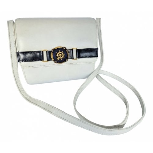 Pre-owned Rodo Leather Crossbody Bag In White