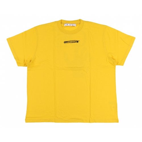 Pre-owned Off-white T-shirt In Yellow