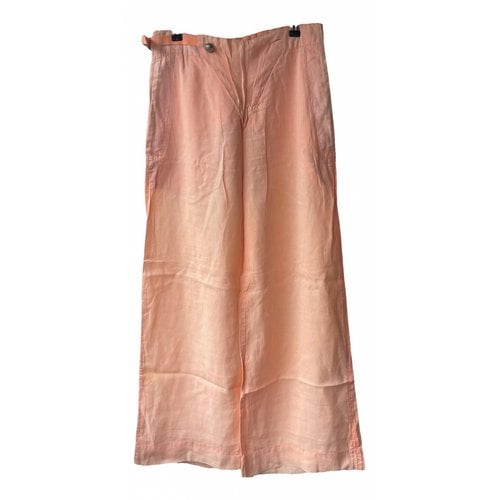 Pre-owned Jean Paul Gaultier Linen Trousers In Orange