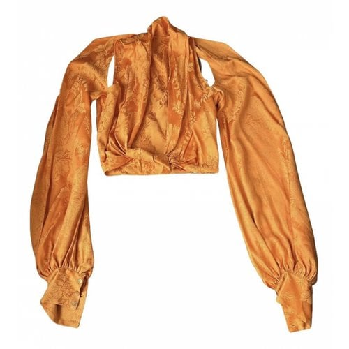 Pre-owned Attico Silk Blouse In Orange
