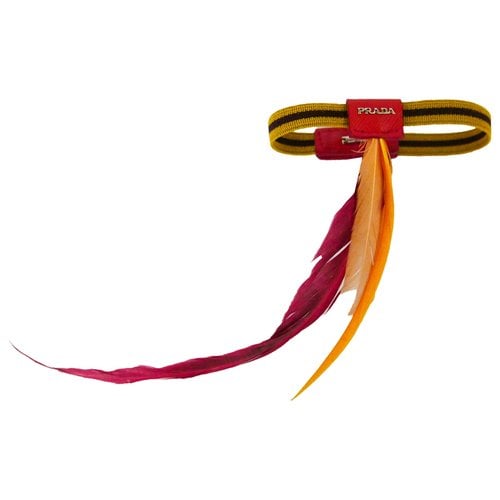 Pre-owned Prada Cloth Bracelet In Red
