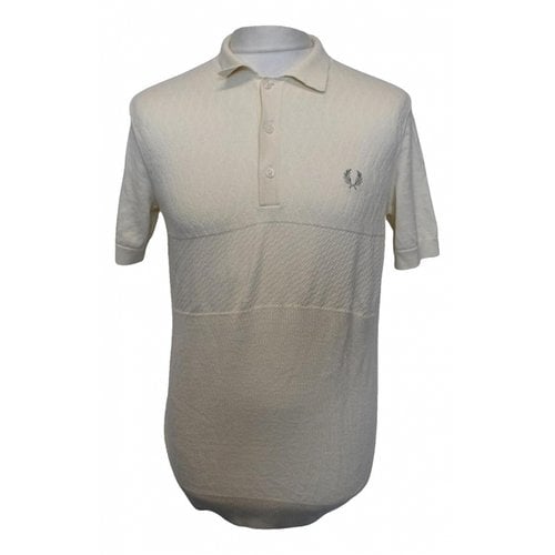 Pre-owned Fred Perry Polo Shirt In Ecru