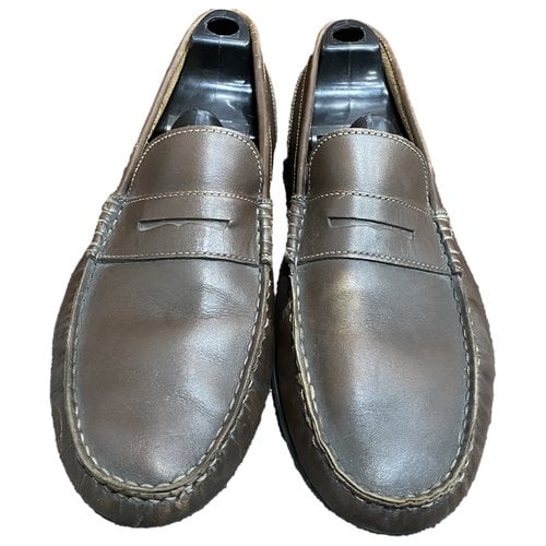 Pre-owned Sebago Leather Flats In Brown